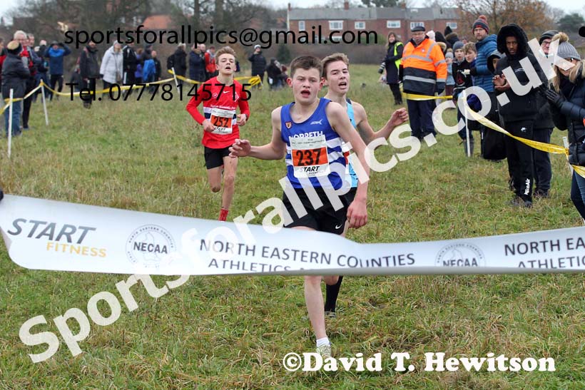Boys under-15s, 2021 North Eastern Cross Country Championships, Sedgefield. Photo: David T. Hewitson/Sports for All Pics